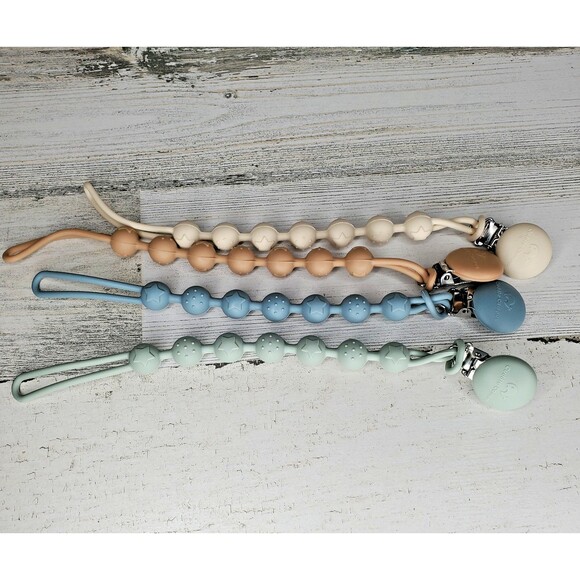 Infant Baby Silicone Teething Toys Lot of 14 Paci Clips Sensory Toys Easy Grasp - Picture 6 of 6